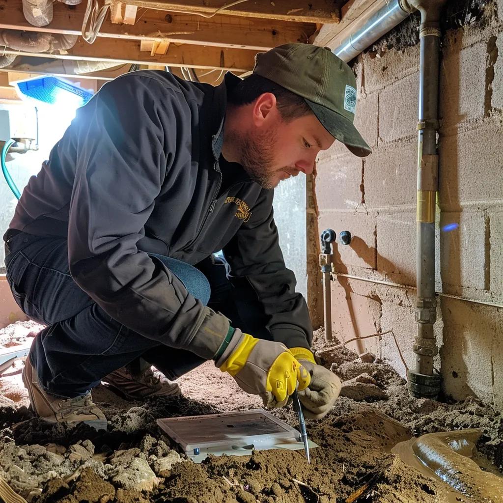Contractor reviewing soil and local climate factors to design effective basement repairs in Lansing